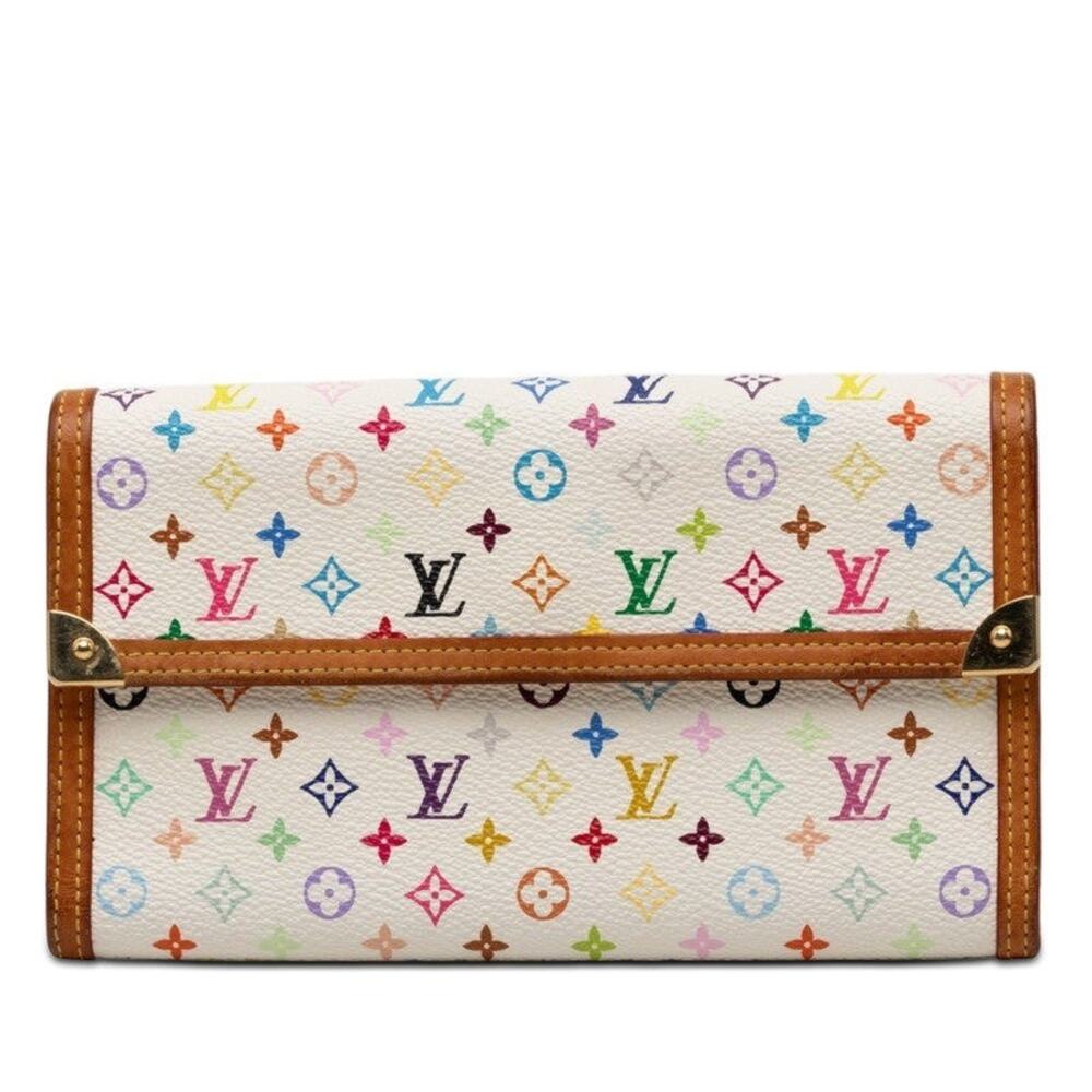 Louis Vuitton Monogram Multicolor Portetresor International Trifold Wallet